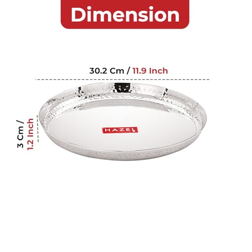 Image 3 of HAZEL Stainless Steel Dinner Plate 30.2cm