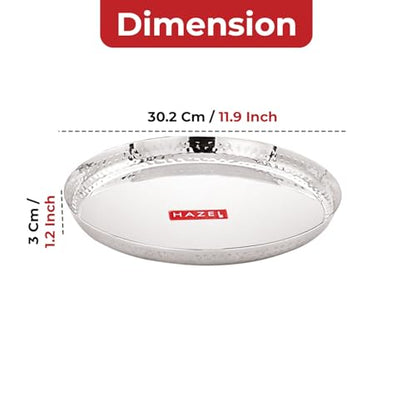 Image 3 of HAZEL Stainless Steel Dinner Plate 30.2cm Pack of 6