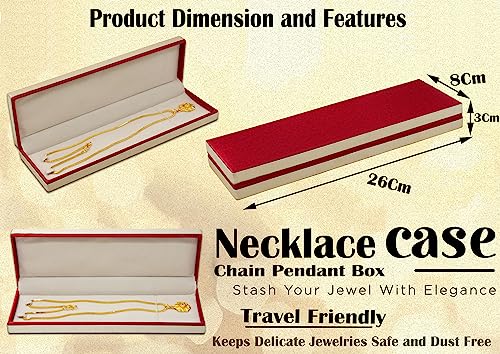 Image 5 of atorakushon Satin Long Chain Box Jewellery Organizer Locker Box Maroon 4 Pieces