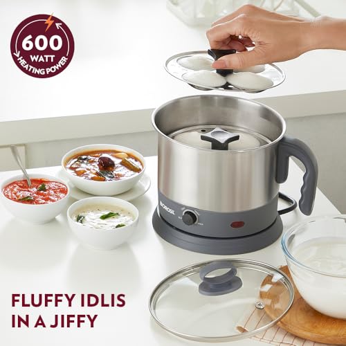 Image 6 of Borosil 1.3 L Quick Stainless Steel Electric Kettle with Egg Tray