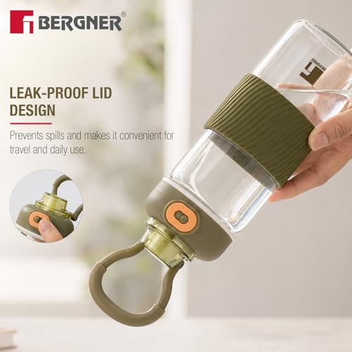 Image 5 of BERGNER Borosilicate Glass Water Bottle 600ml
