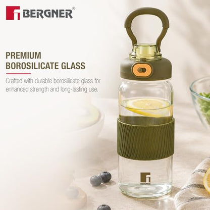 Image 4 of BERGNER Borosilicate Glass Water Bottle 600ml