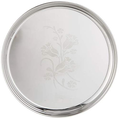 Image 1 of Default Title for the product neelam Stainless Steel Thali Set 33 cm, Set of 12