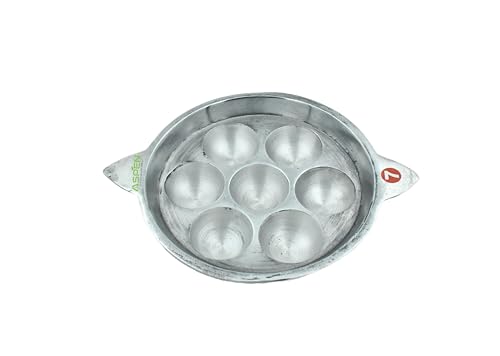 Image 5 of ASPEN Traditional Indolium Appam Patra/Kuzhi Paniyaram Pan/Paniyara Kallu - 7 Pit