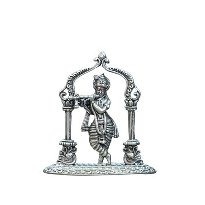 Image 1 of Default Title for the product Dista Silvers Antique Krishna Idol with Frame 15.90G