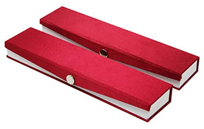 Image 6 of atorakushon Satin Multicolor 2 Piece Combo Necklace Chain Box Bracelet Box Ring Box Travelling Kit Wedding Organizer Jewellery Box