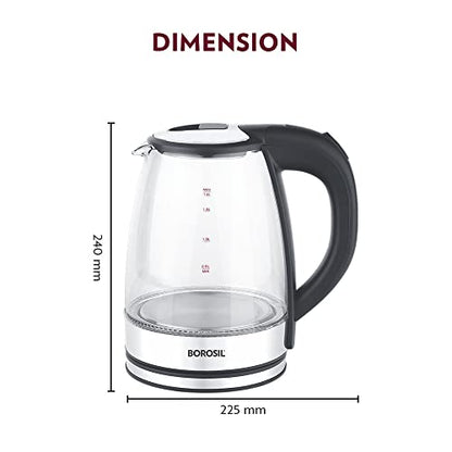 Image 4 of Borosil Electric Glass Kettle 1.8 L