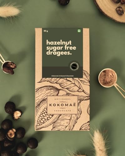 Image 1 of Default Title for the product KOKOMAE Sugar Free Hazelnut Dragées, Pack of 2 (Each 50g)