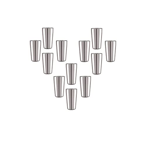 Image 3 of neelam Stainless Steel Lassi Glass Set of 6, 500 ml