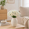 Image 1 of Default Title for the product Divyakosh Artificial Daisy Flowers Bunch for Home Decor, Pack of 5 with 150 White Flowers, Faux Floral Arrangement for Vase, Living Room, Wedding, Festive & Party Decoration