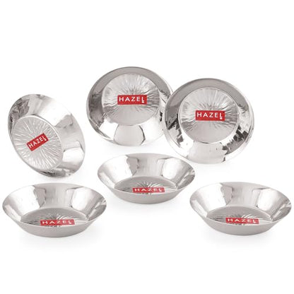 Image 5 of HAZEL Stainless Steel Small Copri Plate 15.5 cm, Pack of 6