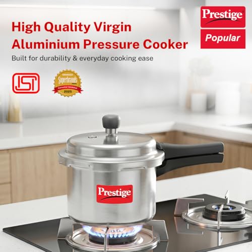 Image 3 of Prestige 3 Litre Aluminium Popular Outerlid Pressure Cooker