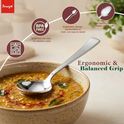 Image 5 of Parage 4 Pieces Stainless Steel Serving Spoon Set 21 cm