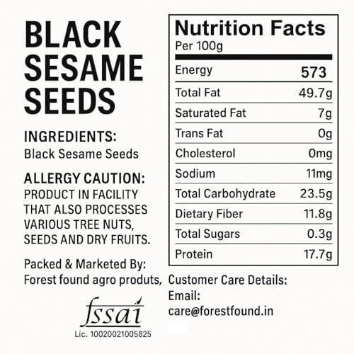 Image 2 of Forest Found Raw Black Sesame Seeds 500g