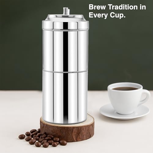 Image 4 of Expresso Stainless Steel South Indian Filter Coffee/Kaapi Drip Maker 700 ml