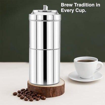 Image 4 of Expresso Stainless Steel South Indian Filter Coffee/Kaapi Drip Maker 700 ml