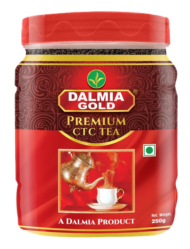 Image 1 of Default Title for the product Dalmia Gold Premium Ctc Tea With Long Orthodox Leaves - 250Gms (Jar) Pack Of 4