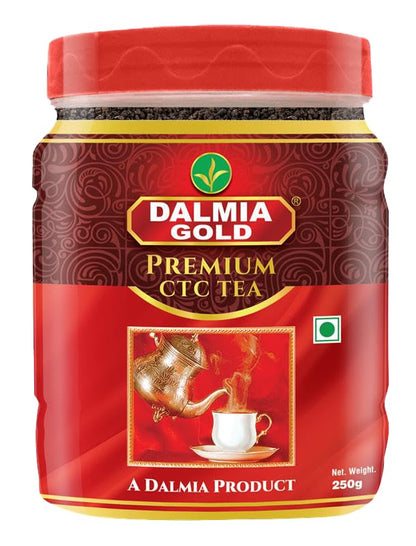 Image 1 of Default Title for the product Dalmia Gold Premium Ctc Tea With Long Orthodox Leaves - 250Gms (Jar) Pack Of 4