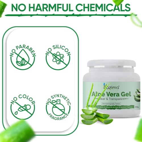Image 7 of Kazima Aloe Vera Gel Raw - 100% Pure Natural Gel - Ideal for Skin Treatment, Face, Acne Scars, Hair Treatment, Moisturizer & Dark Circles (250 Gram)