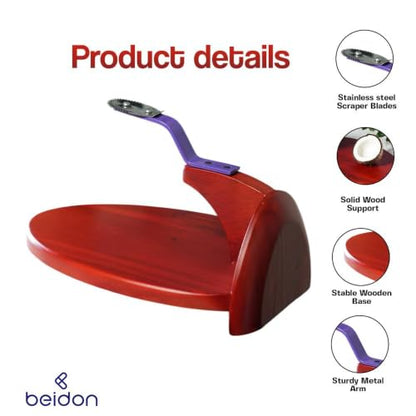 Image 6 of Beidon Wooden Manual Coconut Scraper for Home