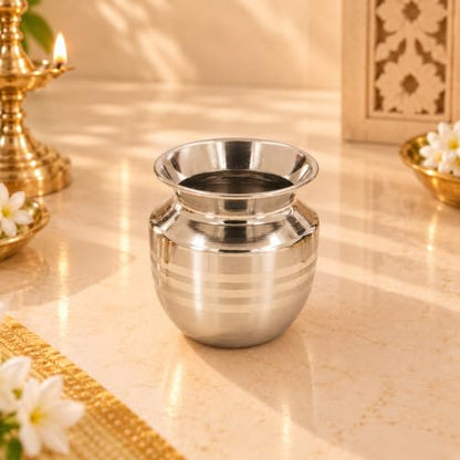 Image 1 of Default Title for the product Spillbox Stainless Steel Lota|Kalash|Sombu|Theertha Sembu | Vessel |Jug | Karwachauth | Diwali | Mandir Wedding|Kamandal|Gangajal|Water Gangotri|Chambu 420ml
