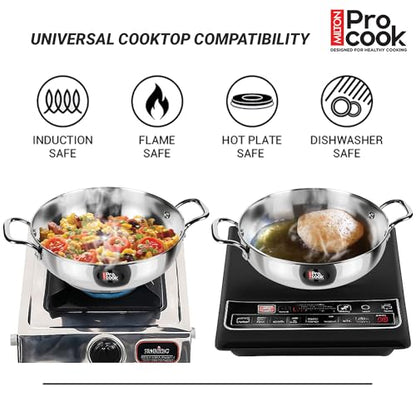 Image 5 of MILTON Pro Cook 3 Pc Cookware Set Stainless Steel
