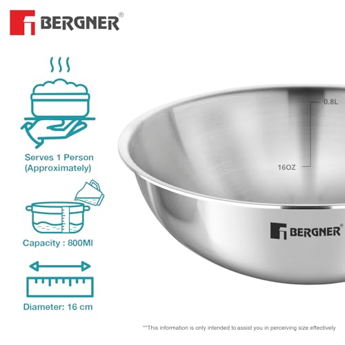 Image 8 of BERGNER Argent Triply Stainless Steel Tasra/Tasla