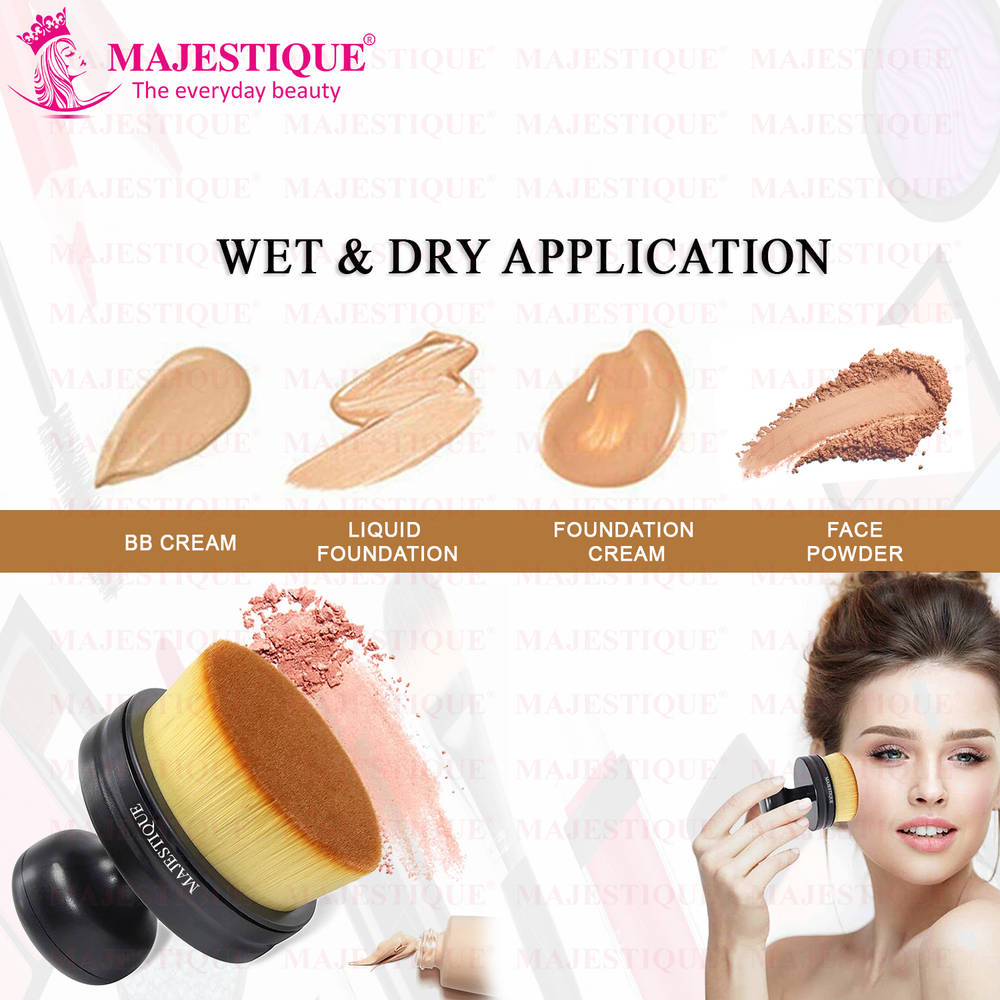 Image 3 of Majestique Flat Round Shaped Professional Foundation Blender Brush