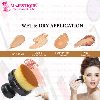 Image 3 of Majestique Flat Round Shaped Professional Foundation Blender Brush