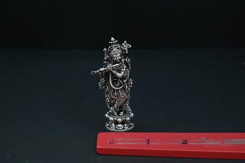 Image 3 of Dista Silvers Antique Krishna Standing 33.02G