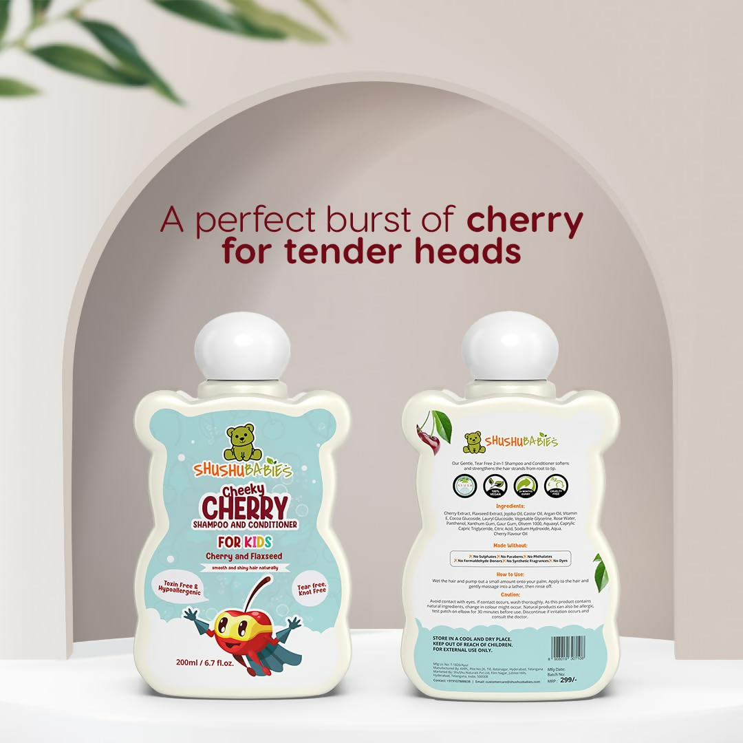 Image 2 of ShuShu Babies Cheeky Cherry Shampoo & Conditioner (under 4-12 Years)