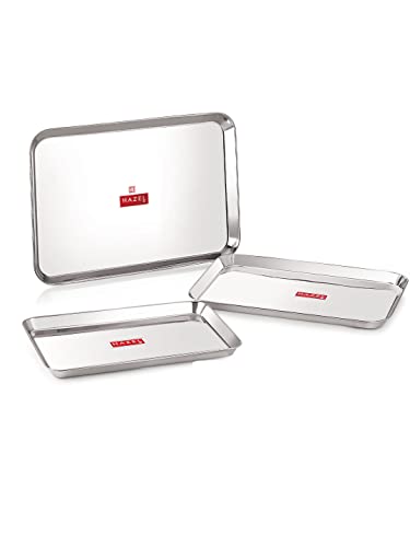 Image 20 of 3 / Medium, Large & Extra Large for the product HAZEL Stainless Steel Serving Tray
