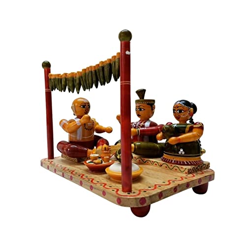 Image 2 of Hand Crafted - Etikoppaka Toy - Beautiful Marriage Mandapam