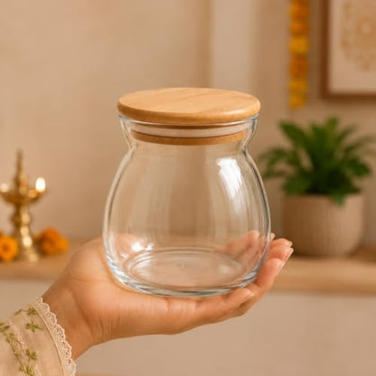 Image 2 of ExclusiveLane Basics Crystal Elegance Airtight Glass Container 700 ml