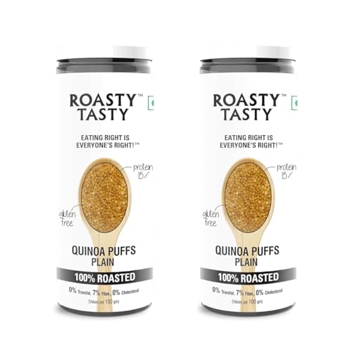 Image 1 of Default Title for the product Roasty Tasty Plain Roasted Quinoa Puffs Pack of 2 (100g)