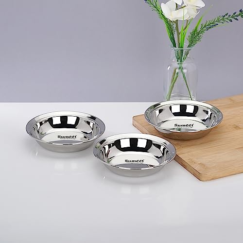 Image 9 of 3PC / 16.5cm for the product Sumeet Stainless Steel Serving Plates