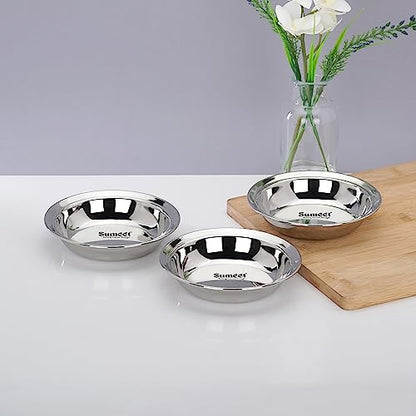 Image 4 of 3PC / 12.5cm for the product Sumeet Stainless Steel Serving Plates