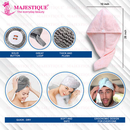 Image 2 of Majestique Hair Towel Wrap - Colour May Vary