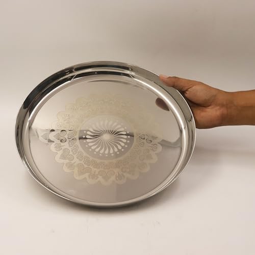 Image 3 of Spillbox Stainless Steel Serving Tray 27 cm Round