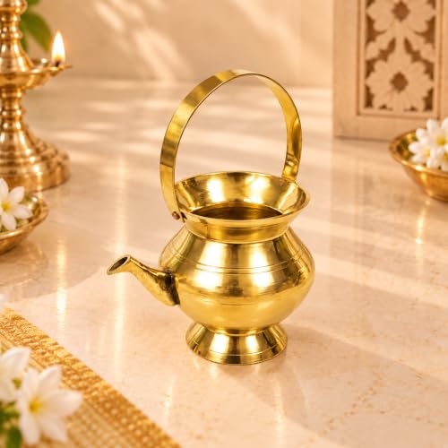 Image 1 of Default Title for the product Spillbox Brass Kamandal for Temple