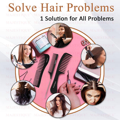 Image 6 of Majestique Hair Grooming Combs Set Of 3