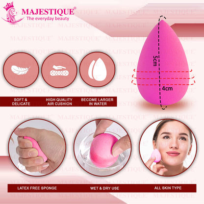 Image 2 of Majestique Beauty Makeup Sponge, Use For Liquid, Cream, And Powder - Color May Vary