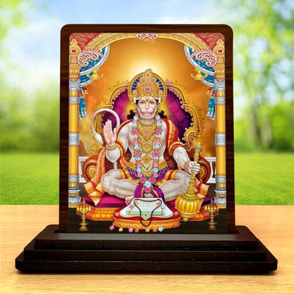 Image 2 of 4x5 Inch Maa Lakshmi Wooden Idol with HD Print | Premium Temple Desk & Temple Decor