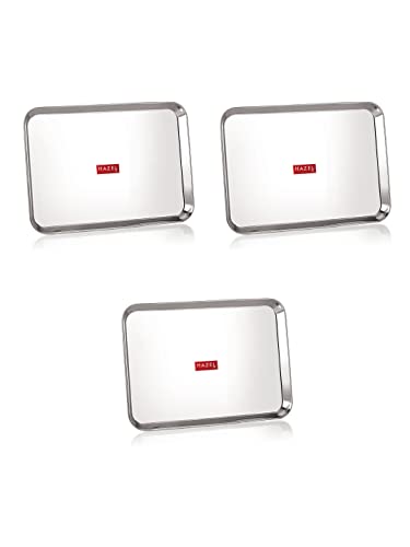 Image 18 of 3 / L for the product HAZEL Stainless Steel Serving Tray