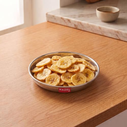 Image 5 of HAZEL Stainless Steel Plates Set for Nashta Serving 300 ML Set of 1