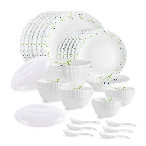 Image 6 of 35 Pieces - MPB for the product CELLO Tropical Lagoon Dazzle Series Opalware Dinner Set