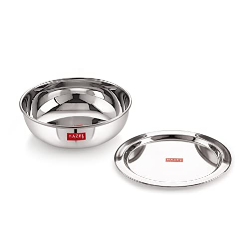 Image 5 of Stainless Steel (1.5 Ltr) / 1500 ml - With Lid for the product HAZEL Stainless Steel Tasra Kadhai Cookware
