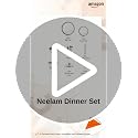 Image 2 of neelam Stainless Steel 22 Gauge 36 Pieces Premium Dinner Set