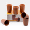 Image 1 of Default Title for the product Mitti Cool Handmade Indian Terracotta Clay Dinner Glass Set - 6 Pieces, 200ml. Reusable & Multi-Purpose