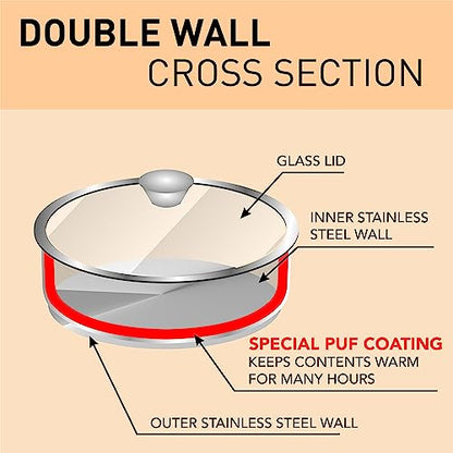 Image 11 of Sumeet Stainless Steel Casserole with Glass Lid